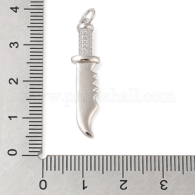 Латунные микропаве прозрачные подвески с фианитом ZIRC-C010-01P-1