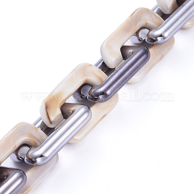 Акриловые кабельные цепи ручной работы AJEW-JB00673-04-1