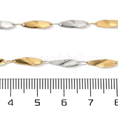 Ионное покрытие (ip) 304 нержавеющая сталь скрученные овальные звенья цепи CHS-K017-02GP-1