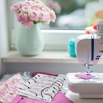 Сетчатая ткань из полиэстера с узором музыкальной ноты DIY-WH0449-28A-1