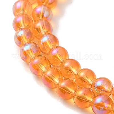 Прозрачные стеклянные бусины гальваническим пряди GLAA-T032-T4mm-C01-1