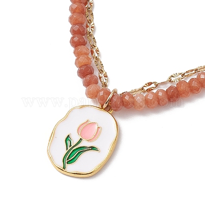 Натуральный малайзийский нефритовый браслет из нескольких нитей BJEW-JB12439-01-1