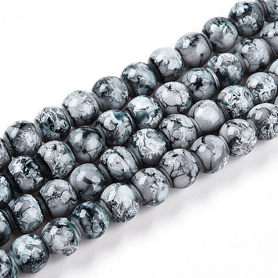 Выпечка окрашенные стеклянные бусины пряди X1-DGLA-N003-6mm-A06-1