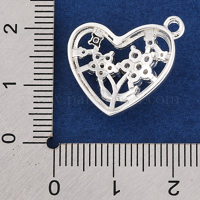 Латунные микропаве прозрачные подвески с фианитом KK-Z066-07S-1