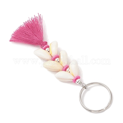 Натуральный ракушечный поликоттон (полиэстер хлопок) кисточки подвески брелки KEYC-JKC01292-1