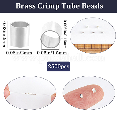 5000шт латунные обжимные бусины KK-BBC0015-75S-1