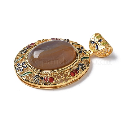 Естественно агат овальные подвески KK-K399-18B-04-1