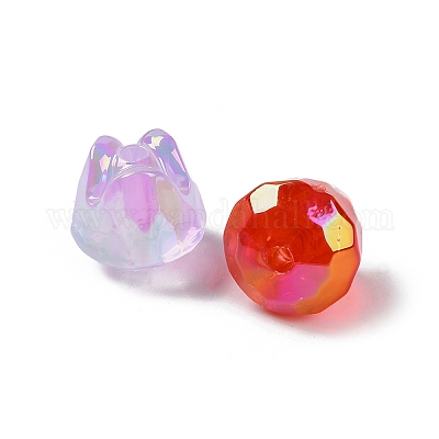Акриловые бусины с имитацией желе с уф-покрытием OACR-D316-18-1