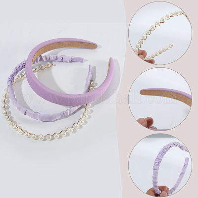 Элегантные тканевые резинки для волос AJEW-WH20033-045B-1