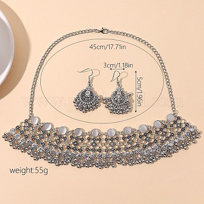 Комплекты из ожерелья-чокера и сережек в стиле ретро для женщин FS-WG4A54C-01-1