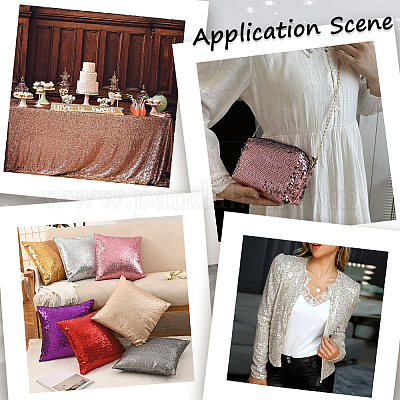 Полиэстеровая ткань с пайетками&nbsp;AJEW-WH20006-352B-1