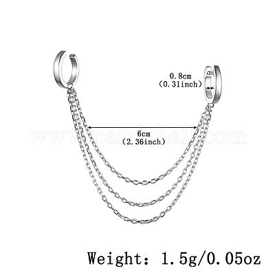 Серьги-каффы с кисточками из стерлингового серебра XR0619-1
