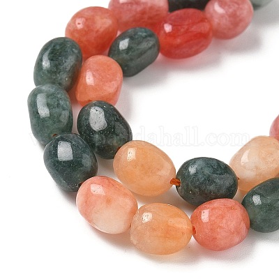 Окрашенные природные малайзии нефрита бисер нитей G-P528-I08-01-1