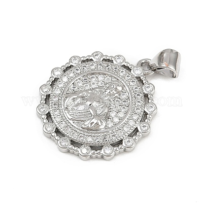 Латунные микро проложить кубического циркония подвески KK-P323-11H-P02-1