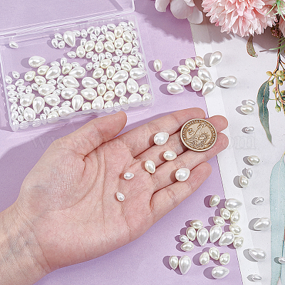 160 шт. 3 вида стеклянных жемчужных бусин-капель HY-NB0001-06B-1