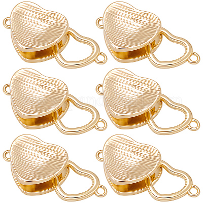 8 шт. латунные застежки-замки KK-BBC0019-68-1