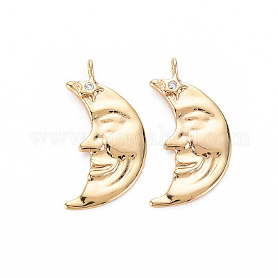 Латунные микропаве прозрачные подвески с фианитом KK-S364-033-1