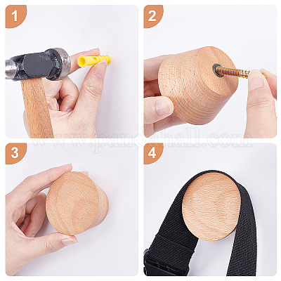 4 шт. 2 стиля деревянной вешалки для одежды AJEW-CA0001-34B-1