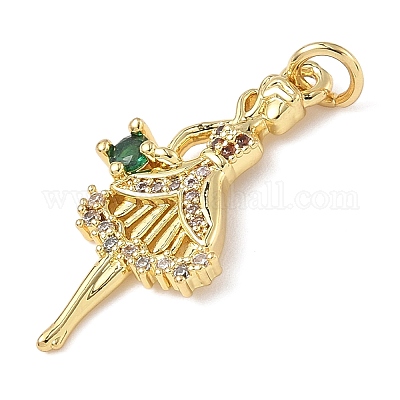 Латунные микро проложить кубического циркония подвески ZIRC-I356-08G-03-1