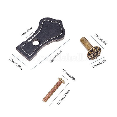 Ручки для ящиков из искусственной кожи FIND-WH0052-49B-1