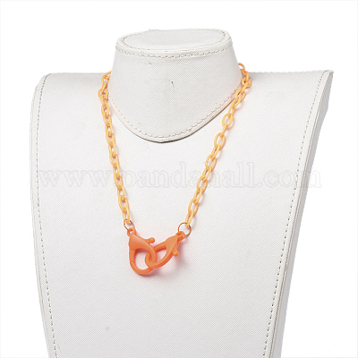Персонализированные ожерелья-цепочки из абс-пластика NJEW-JN03254-01-1