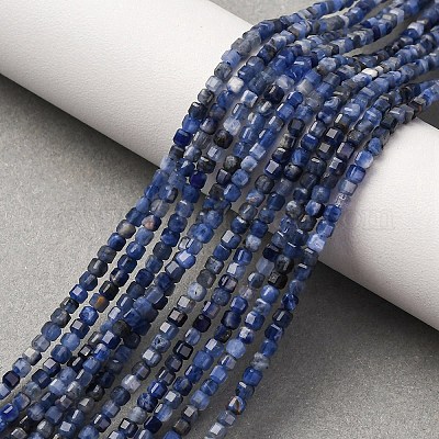 Природный содалит бисер нитей G-B142-C02-2x2mm-1