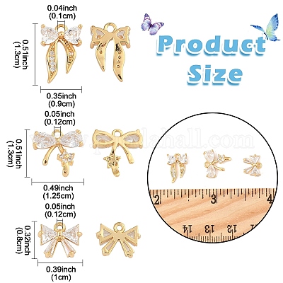 10шт латунные подвески с микропаве и кубическим цирконием KK-YW0003-15-1