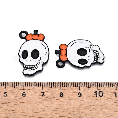Подвески из эмалевого сплава с распылением на тему Хэллоуина ENAM-T020-09B-1