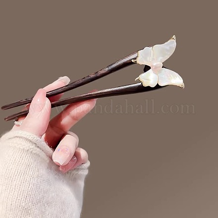 Заколки-бабочки из черного дерева PW-WGBAA0A-01-1