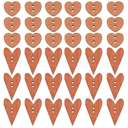 200 шт. деревянные пуговицы 2 стилей FIND-GO0001-91-1