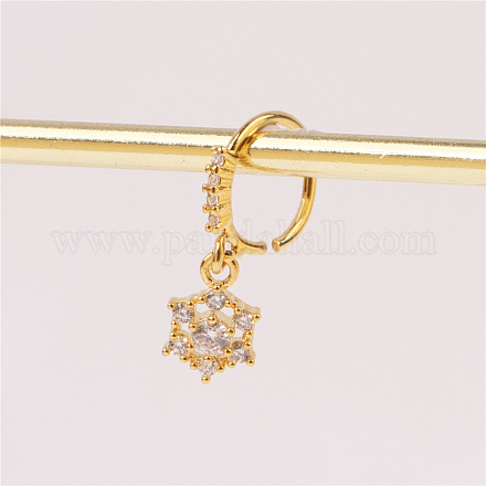 Латунные микропаве прозрачные кубические цирконии подвески кольца для носа WG50B47-02-1