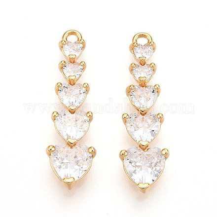 Латунные микро проложить кубического циркония подвески KK-N261-118B-G-1