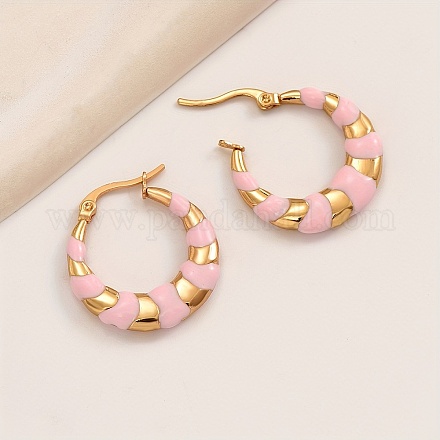 Стильный комплект сережек с эмалью CV3783-4-1