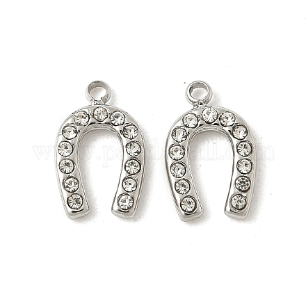 Подвески из нержавеющей стали 304 со стразами STAS-V015-12P-1