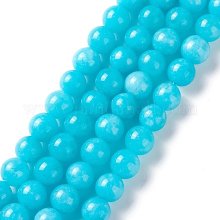 Натуральный белый нефрит имитация амазонит бисера пряди LS-G-I299-F04-10mm-1