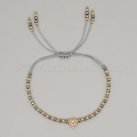 Граненые стеклянные % латунные бусины плетеные браслеты из бисера JO0935-2-1