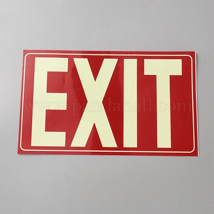 Светящиеся водонепроницаемые самоклеящиеся наклейки из ПВХ с предупреждением о выходе FIND-WH0139-654-1