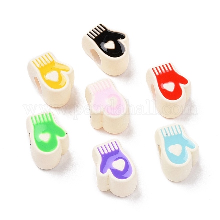 Прорезиненный стиль акриловые европейские бусины SACR-E009-23-1