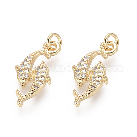 Латунные подвески ZIRC-L087-037G-1