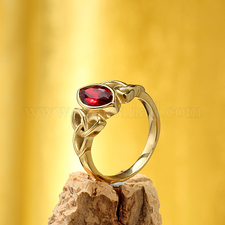 Кольца для пальцев «конский глаз и узел» из нержавеющей стали 304 с кубическим цирконием FS-WG8EA45-05-1