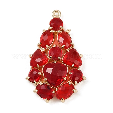 Латунь стекло кулоны&nbsp;KK-R224-16D-G-1