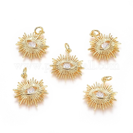 Латунные микро проложить кубического циркония подвески X-ZIRC-G166-12G-1