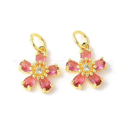 Латунные микро проложить кубического циркония подвески KK-U067-03G-06-1