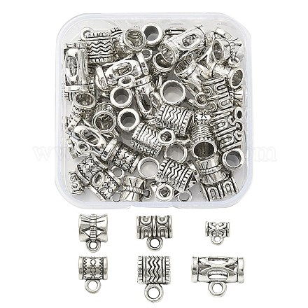 60 шт. 6 стильные тибетские поручни из сплава FIND-YW0003-17-1