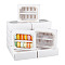 Cardboard Macaron Drawer Boxes, Visible Window Cookies Package Boxes, Rectangle, White, 15.5x12.5x5cm