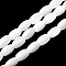 Natural Freshwater Shell Beads Strands, Barrel, White, 5.5~6x3.5~4.5mm, Hole: 0.5mm, about 65pcs/strand, 15.04''~15.16''(38.2~38.5cm)