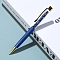 Natural Lapis Lazuli Chip on Top Ball-Point Pens, Aluminium Alloy Ball-Point Pen, 140mm