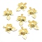 Brass Pendants, Cadmium Free & Nickel Free & Lead Free, Leaf, Real 18K Gold Plated, 15.5x12x2mm, Hole: 1mm