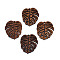 Natural Walnut Wood Pendants, Monstera Leaf, Saddle Brown, 32x27x2mm, Hole: 2mm