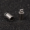 Tarnish Resistant 304 Stainless Steel Cord Ends, End Caps, Stainless Steel Color, 8x4mm, Hole: 2mm, Inner Diameter: 3mm
